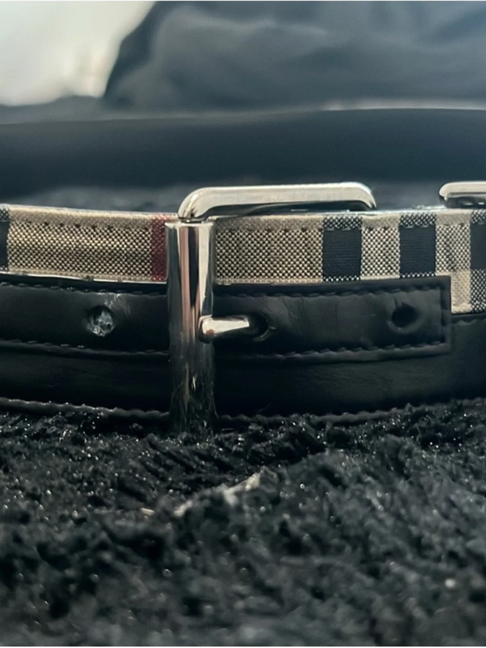 Burberry Black and Beige belt